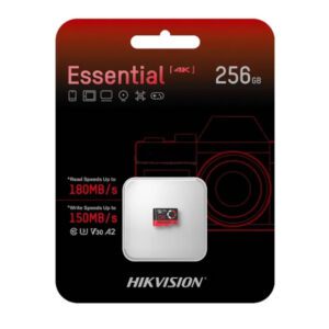 Tarjeta micro SD ESSENTIAL 4K 256GB HIKVISION