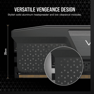 Memoria DDR5 DRAM VENGEANCE de 16 GB (1x16 GB) a 5200 MHz C40 — Negro